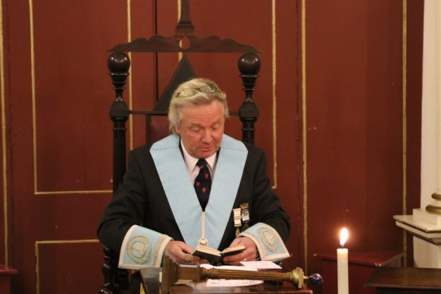 Image of the Senior Warden doing last minute revision